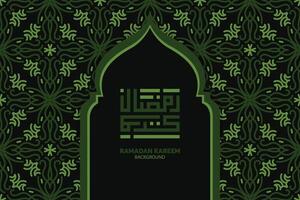 Ramadan kareem Islamitisch ontwerp met Arabisch patroon en schoonschrift vector