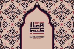 Ramadan kareem in Arabisch schoonschrift groet kaart, de Arabisch schoonschrift middelen, genereus Ramadan, vector