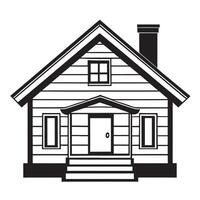 hand- getrokken illustratie van huis, cabine, of schuur vector