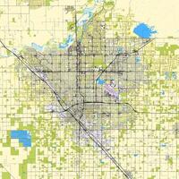 stad kaart van fresno, Californië, Verenigde Staten van Amerika vector