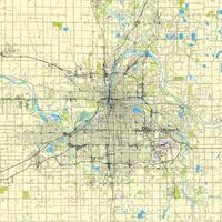 kaart van groots stroomversnellingen, Michigan, Verenigde Staten van Amerika vector