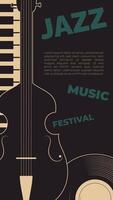 jazz- festival poster ontwerp vector