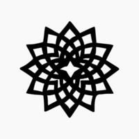 Islamitisch geometrisch. abstract mandala. etnisch decoratief element. Islam, Arabisch, Indisch, en poef motieven vector