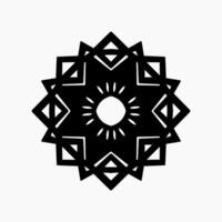 Islamitisch geometrisch. abstract mandala. etnisch decoratief element. Islam, Arabisch, Indisch, en poef motieven vector