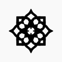 Islamitisch geometrisch. abstract mandala. etnisch decoratief element. Islam, Arabisch, Indisch, en poef motieven vector