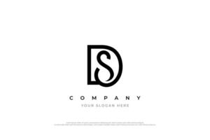 eerste brief sd of ds logo ontwerp vector