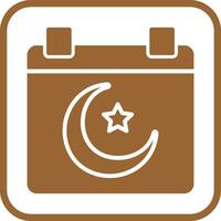 Islamitisch kalender vector icoon