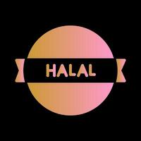 halal sticker vector icoon