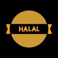 halal sticker vector icoon