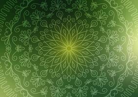 mandala bloem cultuur groen patroon achtergrond vector