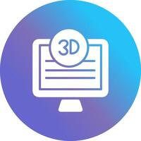 3d kwaliteit scherm vector icoon