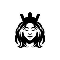 koningin logo ontwerp vector