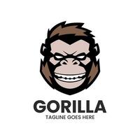 gorilla glimlach logo sjabloon vector