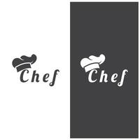 chef logo chef hoed Koken en catering logo vector ontwerp