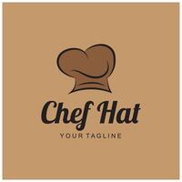 chef logo chef hoed Koken en catering logo vector ontwerp