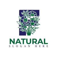 natuurlijk, eco voedsel, groen blad zaailing, groeit fabriek logo ontwerp vector sjabloon. natuurlijk logos met bladeren