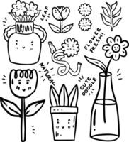 hand- getrokken schattig doodles element voor Sjablonen. vector