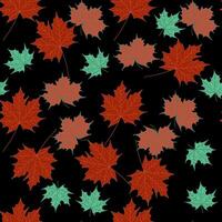 vector naadloos patroon van esdoorn- vallen bladeren