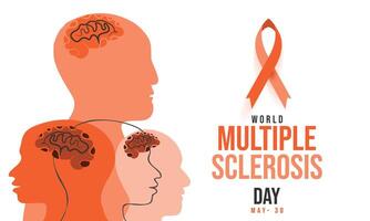 wereld meerdere sclerose dag. achtergrond, banier, kaart, poster, sjabloon. vector illustratie.