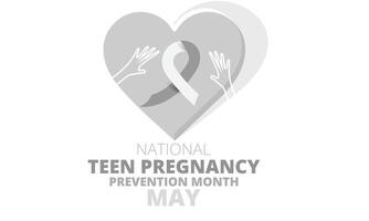 nationaal tiener zwangerschap het voorkomen maand. achtergrond, banier, kaart, poster, sjabloon. vector illustratie.