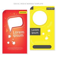 sociaal media banier sjabloon in rood en geel kleur . perfect voor uw Promotie banier Aan sociaal media. voeden mockup ontwerp. vector