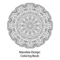 lineal mandala ontwerp kleur boek bladzijde vector ontwerp