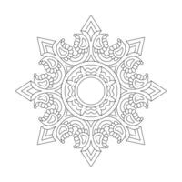 ornament patroon mandala ontwerp voor kleur boek bladzijde, vector