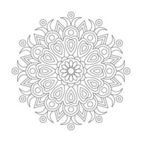 mandala decoratief ronde ornament voor kleur boek bladzijde, vector