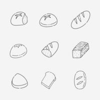 brood tekening lijn vector illustratie