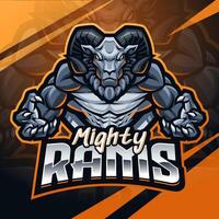 machtig rammen esport mascotte logo ontwerp vector