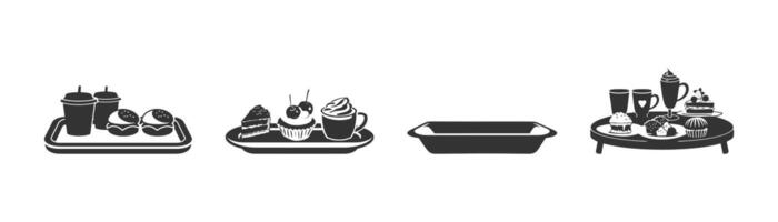 dienblad van voedsel icoon set. vector illustratie ontwerp.