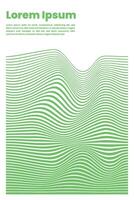 poster strepen groen optisch kunst Golf . vector illustratie