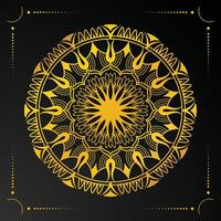 luxe mandala achtergrond met gouden patroon vector