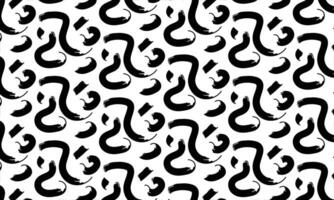 hand- getrokken inkt patroon. expressief naadloos abstract vector achtergronden in zwart en wit.