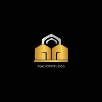 vrij vector logo voor echt landgoed huis oplossingen.