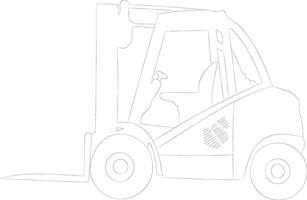 gemakkelijk heftruck tekening vector