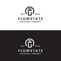 fp letter logo vector