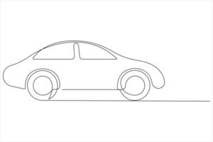 gemakkelijk illustratie van auto vector doorlopend single lijn kunst