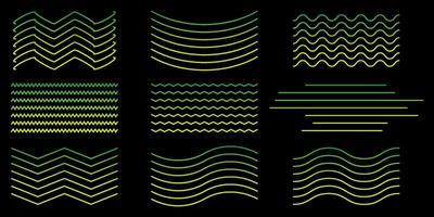 dun golvend lijnen patroon. herhaalbaar golvend zigzag lijnen vector patroon.