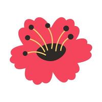 gemakkelijk rood bloem. vector illustratie