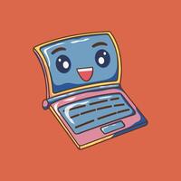 schattig laptop technologie apparaat vector illustratie.