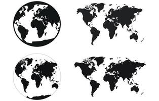 wereld kaart vector,plat aarde, kaart sjabloon voor web plaats patroon, wereldbol vergelijkbaar wereldkaart icoon. reizen wereldwijd, kaart silhouet achtergrond. vector