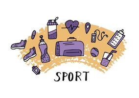 sport activiteiten symbolen. vector illustratie.