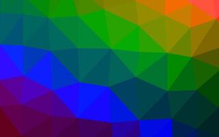 donkere veelkleurige, regenboog vector veelhoekige sjabloon.
