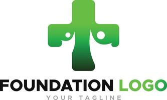 fundament liefdadigheid logo ontwerp vector
