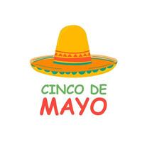 cinco de mayonaise. Mexicaans hoed icoon vector. illustratie van symbool vector