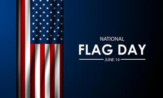 gelukkig vlag dag Verenigde staten van Amerika juni 14 achtergrond vector illustratie