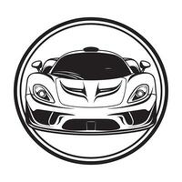 sport auto cirkel embleem logo vector illustratie
