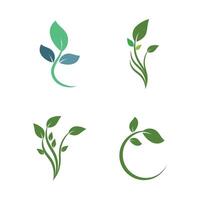 groen blad logo vector element symbool sjabloon