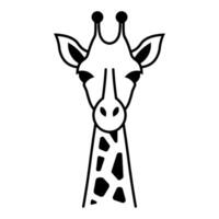 zwart vector giraffe icoon geïsoleerd Aan wit achtergrond